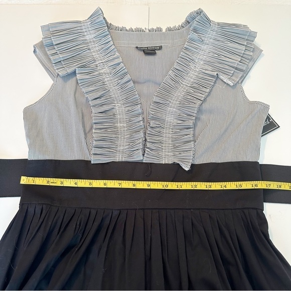 Jessica Howard Ruffle Neck Sleeveless Black White Dress NWT - 12 - Picture 12 of 13